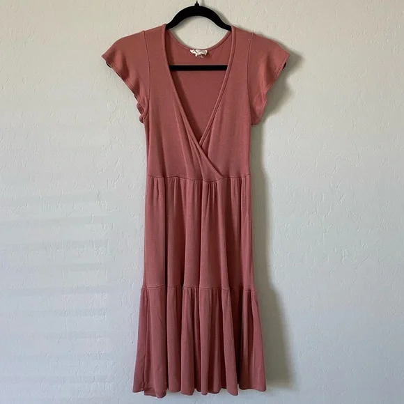 See You Monday Dresses | See You Monday Tiered Midi Dress. | Color: Pink | Size: S | Megan_128'S Closet